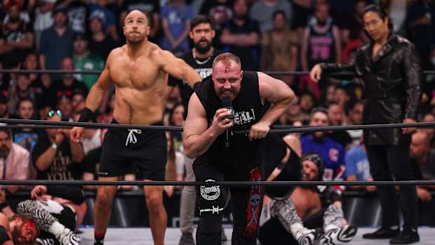 Jon Moxley delivers a promo on AEW Dynamite